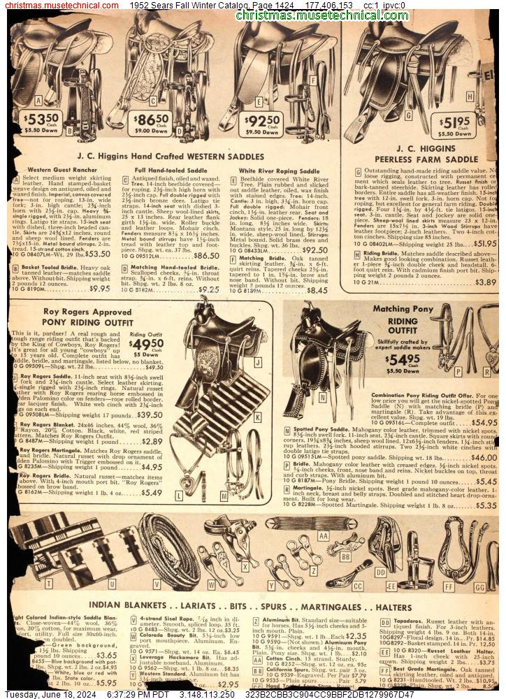 1952 Sears Fall Winter Catalog, Page 1424