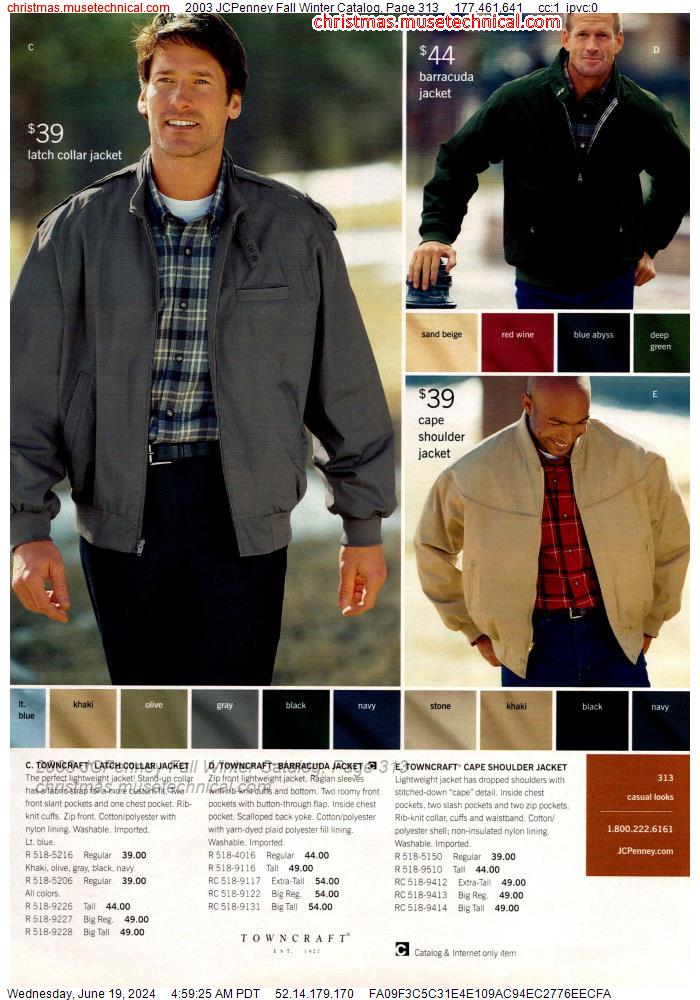 2003 JCPenney Fall Winter Catalog, Page 313