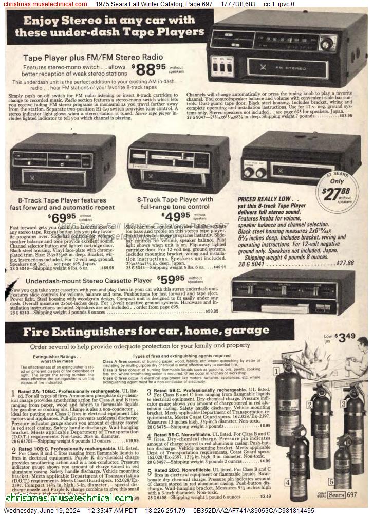 1975 Sears Fall Winter Catalog, Page 697