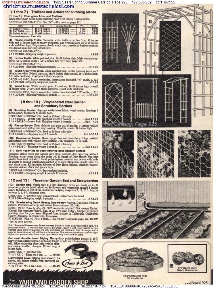1982 Sears Spring Summer Catalog, Page 925