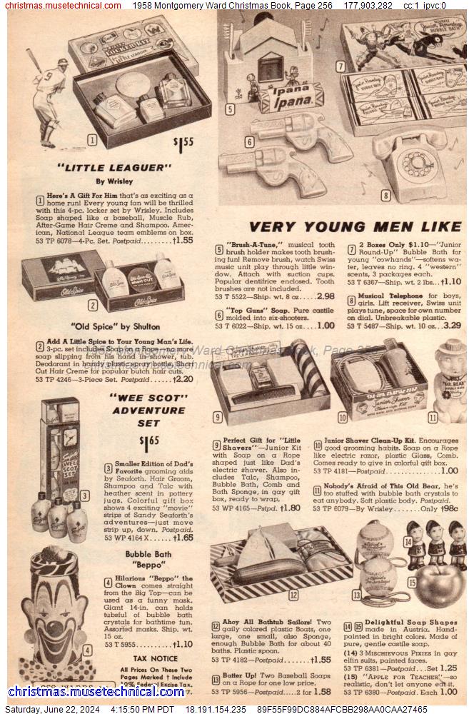 1958 Montgomery Ward Christmas Book, Page 256