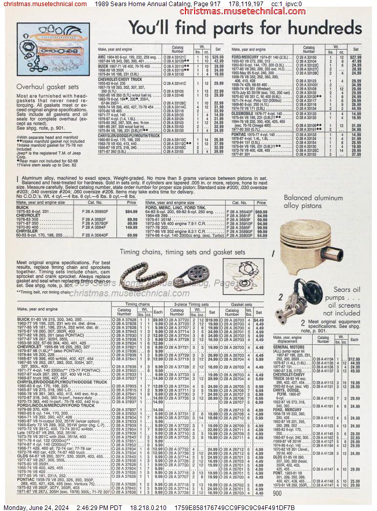 1989 Sears Home Annual Catalog, Page 917