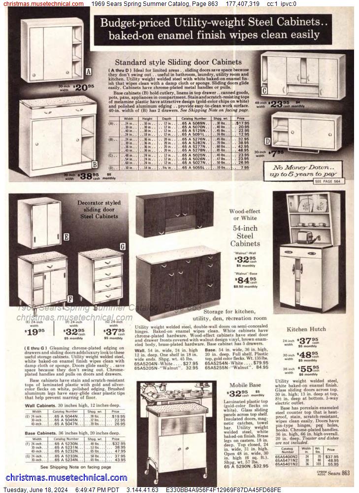 1969 Sears Spring Summer Catalog, Page 863
