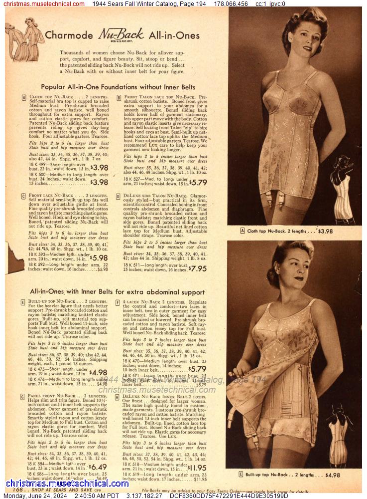 1944 Sears Fall Winter Catalog, Page 194