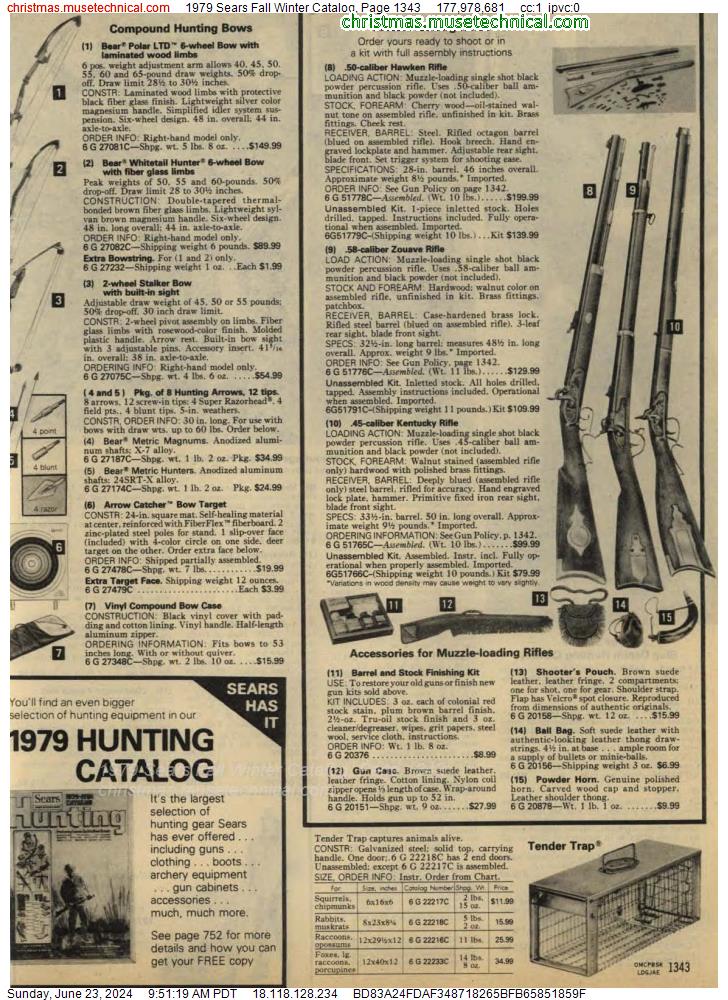 1979 Sears Fall Winter Catalog, Page 1343