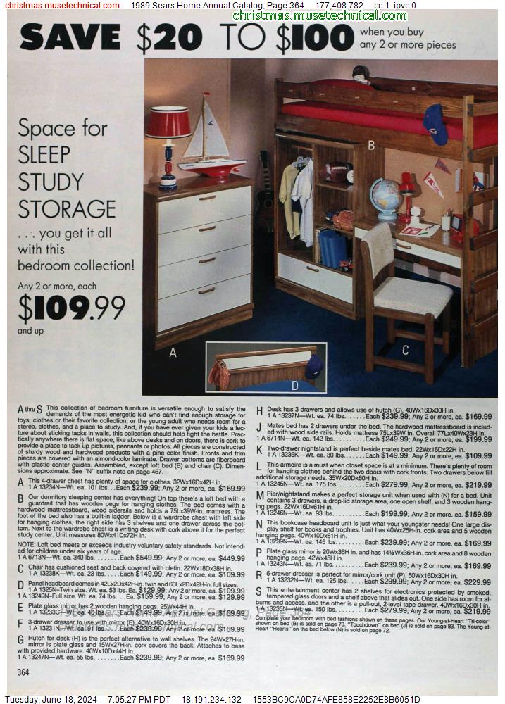 1989 Sears Home Annual Catalog, Page 364