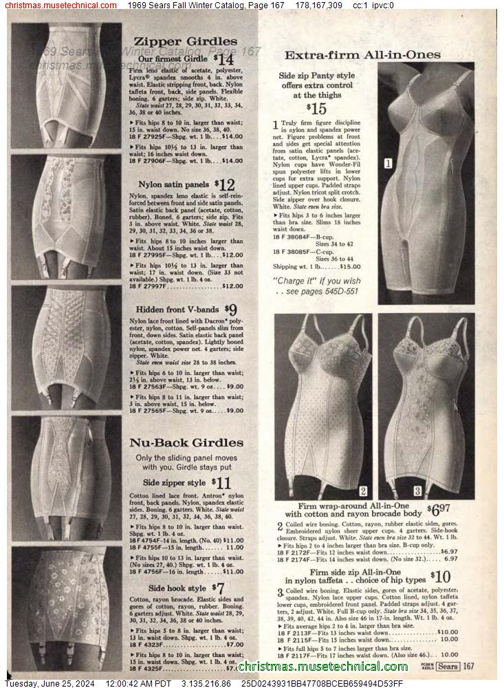 1969 Sears Fall Winter Catalog, Page 167
