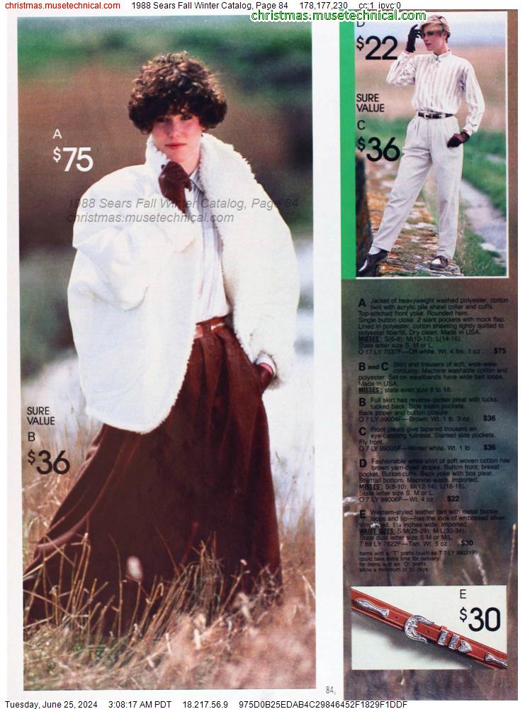 1988 Sears Fall Winter Catalog, Page 84