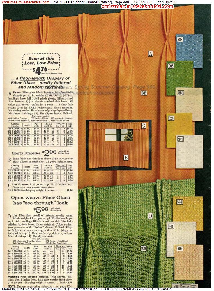 1971 Sears Spring Summer Catalog, Page 990