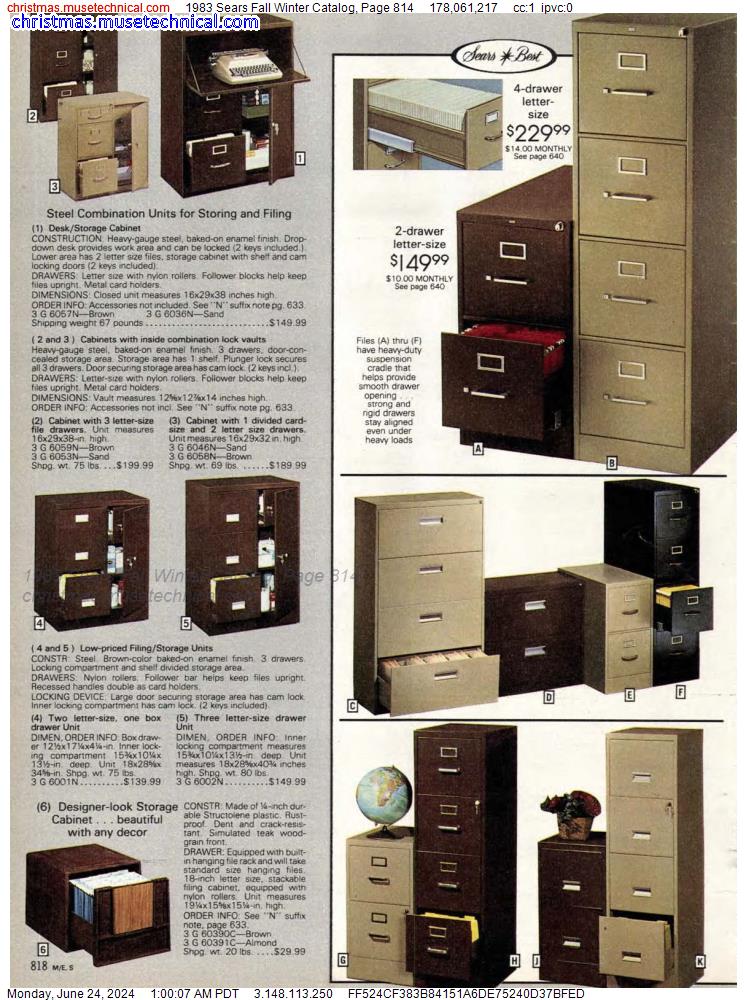 1983 Sears Fall Winter Catalog, Page 814