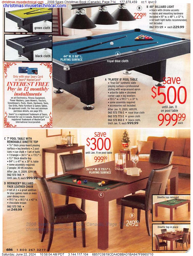 2008 Sears Christmas Book (Canada), Page 714