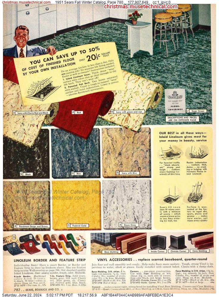 1951 Sears Fall Winter Catalog, Page 780