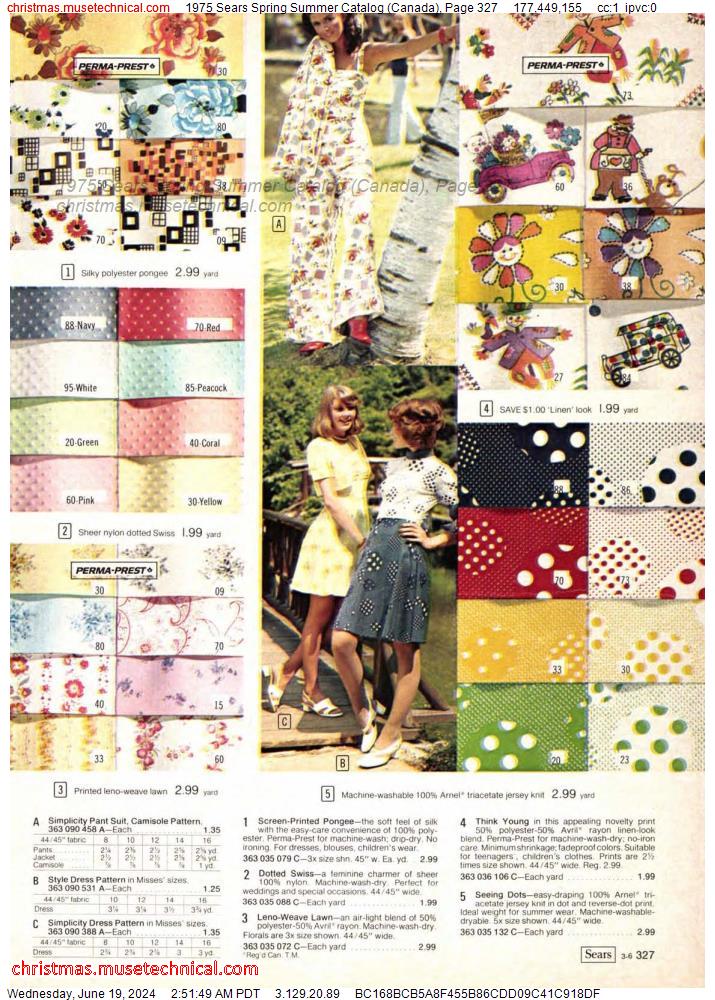 1975 Sears Spring Summer Catalog (Canada), Page 327