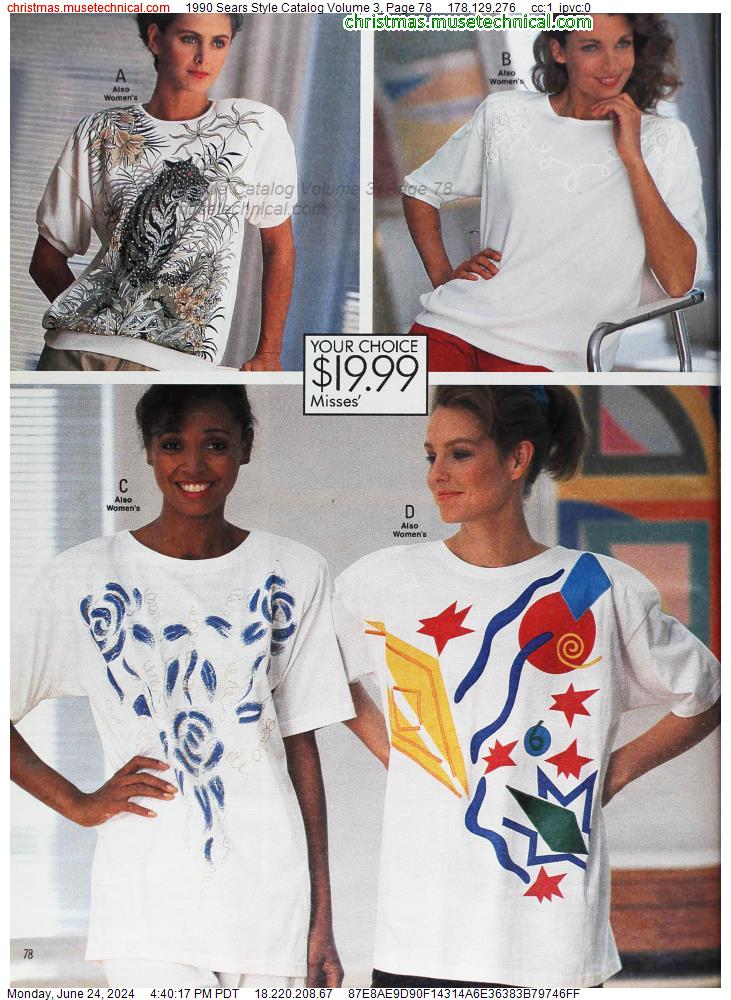 1990 Sears Style Catalog Volume 3, Page 78