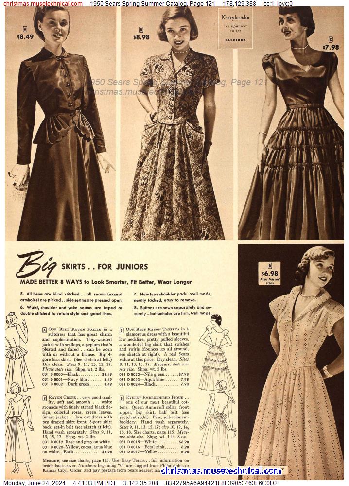 1950 Sears Spring Summer Catalog, Page 121