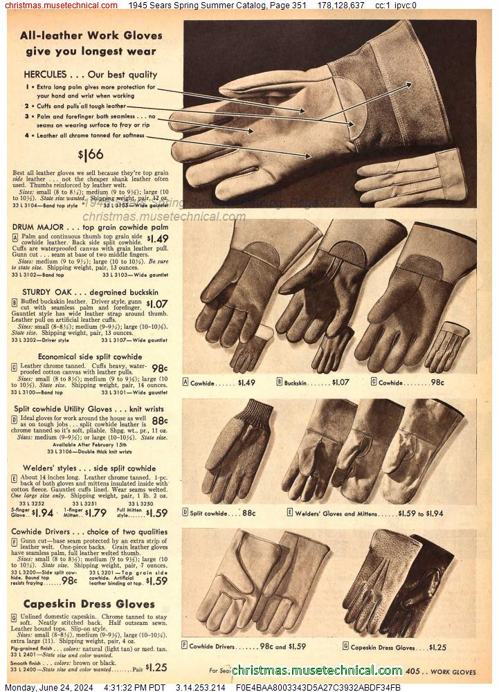1945 Sears Spring Summer Catalog, Page 351