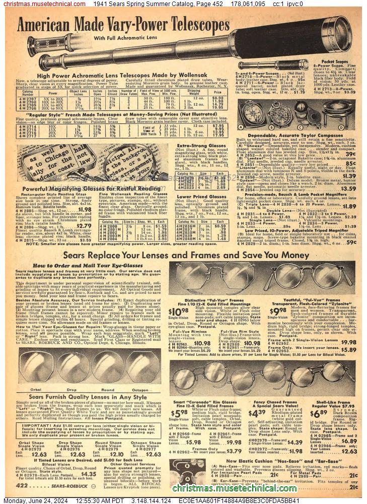 1941 Sears Spring Summer Catalog, Page 452