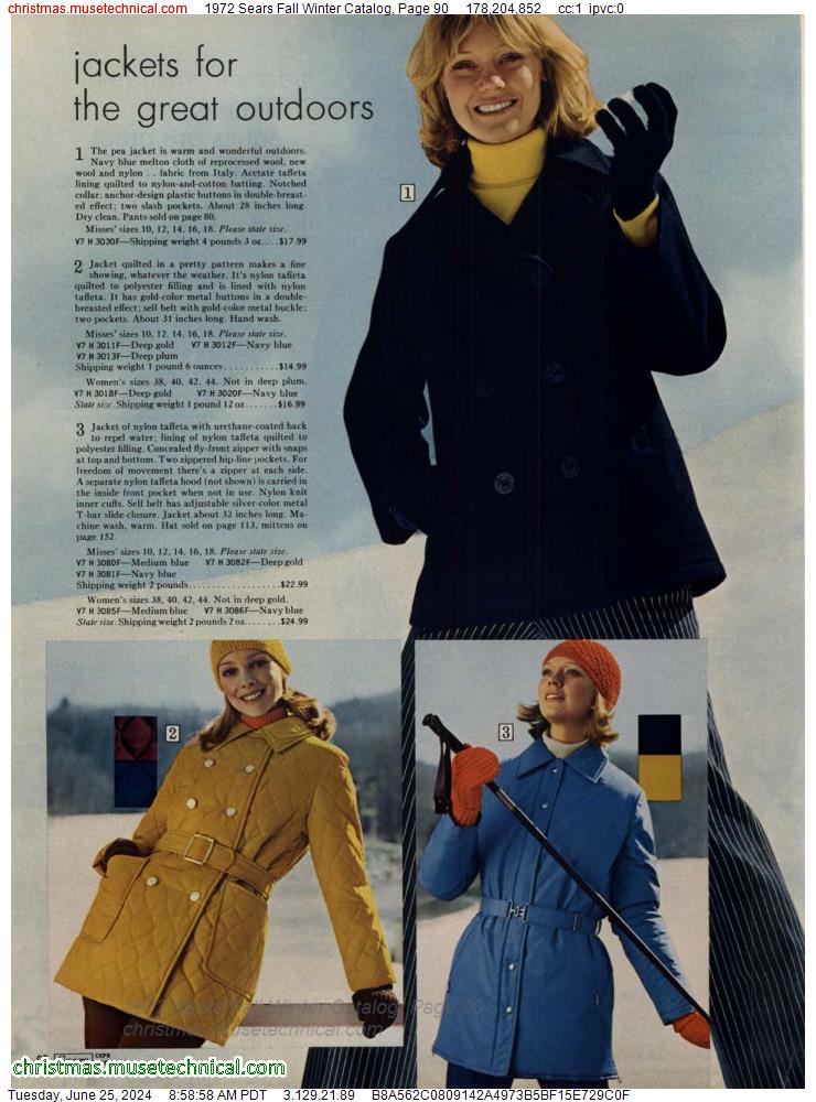 1972 Sears Fall Winter Catalog, Page 90