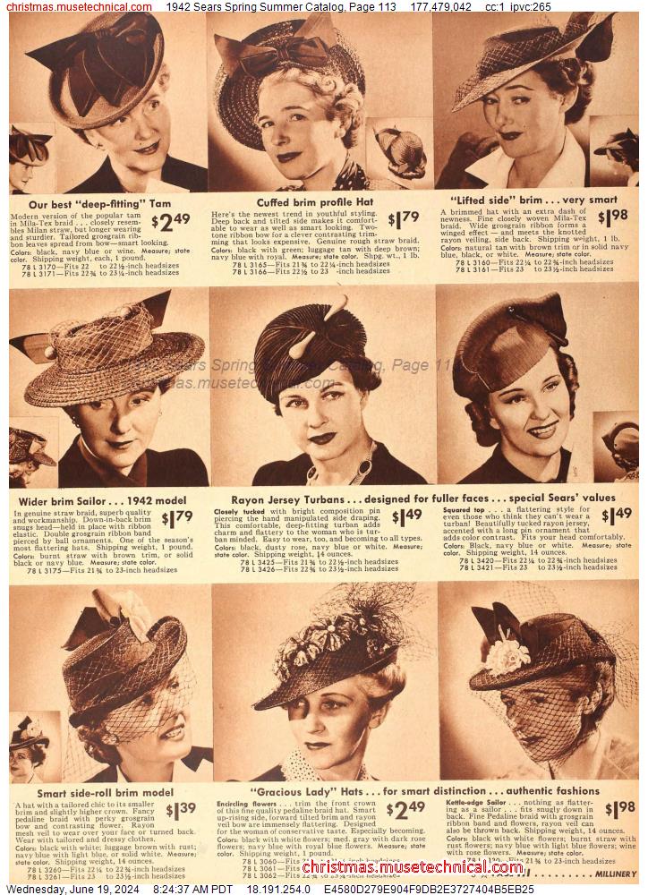 1942 Sears Spring Summer Catalog, Page 113