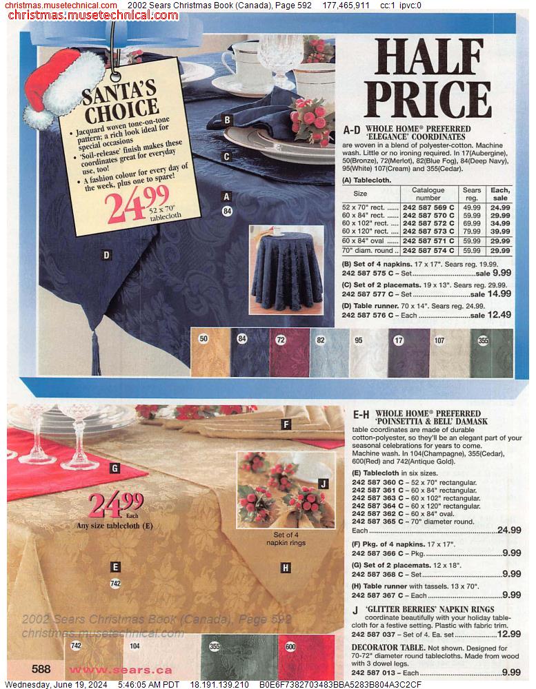 2002 Sears Christmas Book (Canada), Page 592