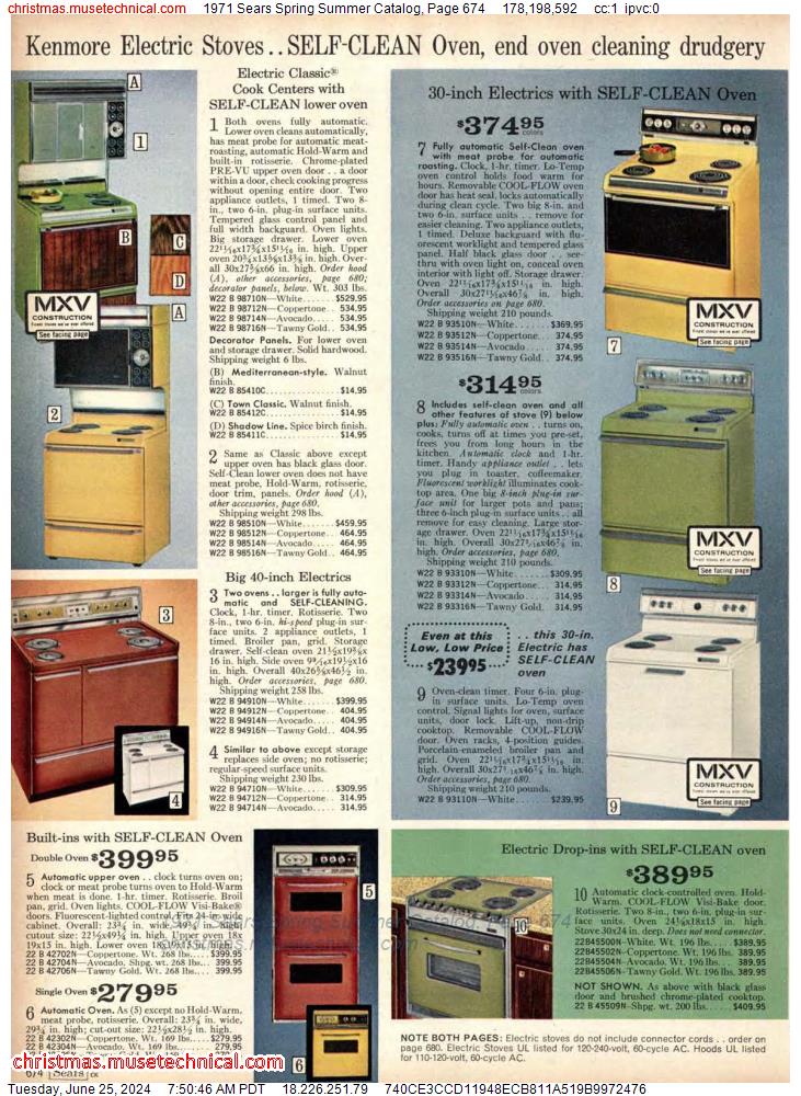 1971 Sears Spring Summer Catalog, Page 674