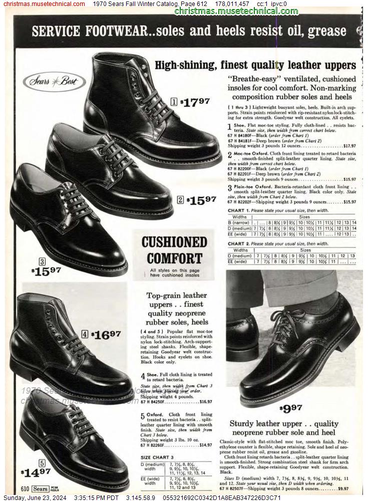 1970 Sears Fall Winter Catalog, Page 612