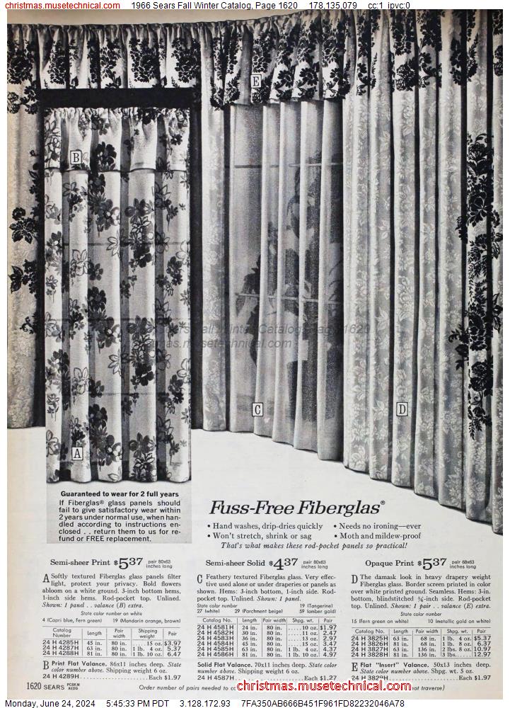 1966 Sears Fall Winter Catalog, Page 1620