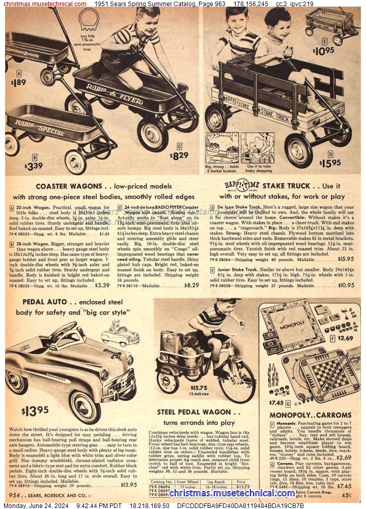1951 Sears Spring Summer Catalog, Page 963