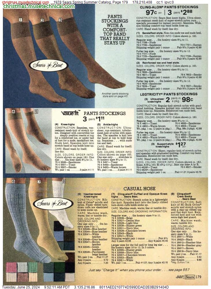 1978 Sears Spring Summer Catalog, Page 179