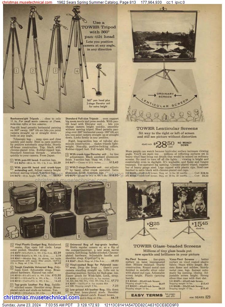 1962 Sears Spring Summer Catalog, Page 813