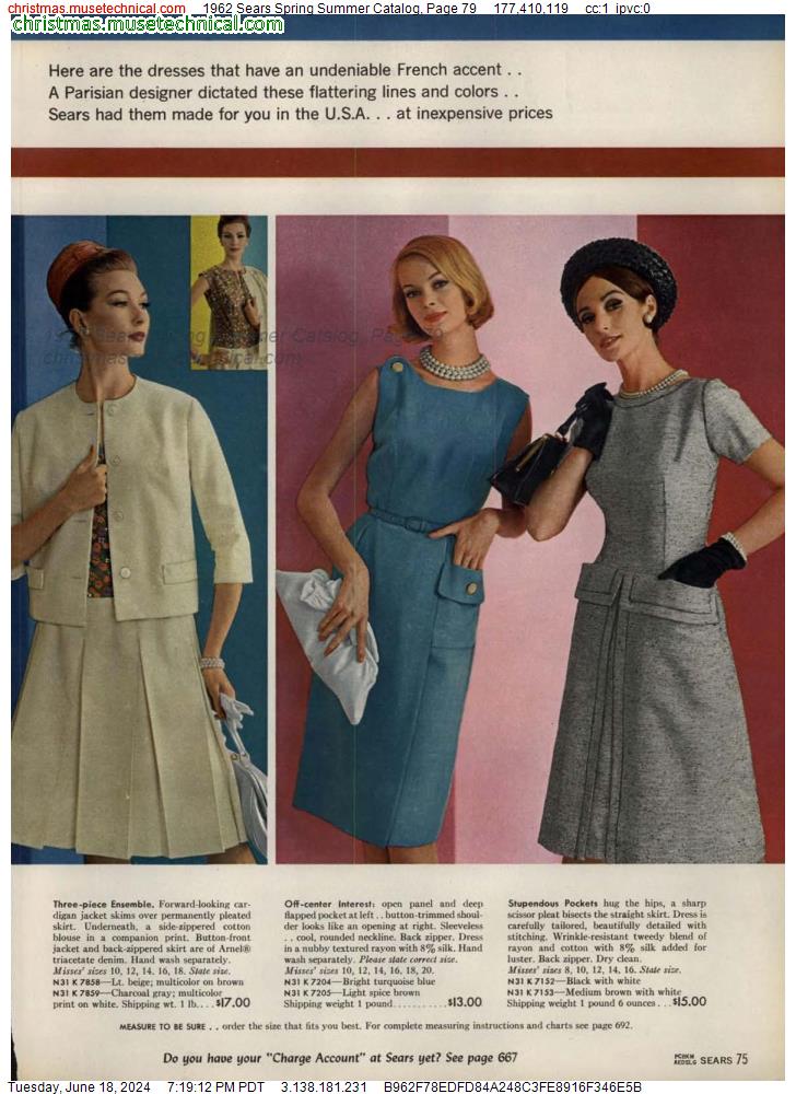 1962 Sears Spring Summer Catalog, Page 79