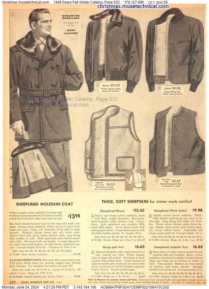 1948 Sears Fall Winter Catalog, Page 532