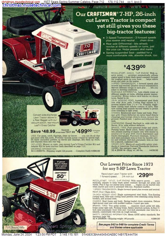 1977 Sears Spring Summer Catalog, Page 712