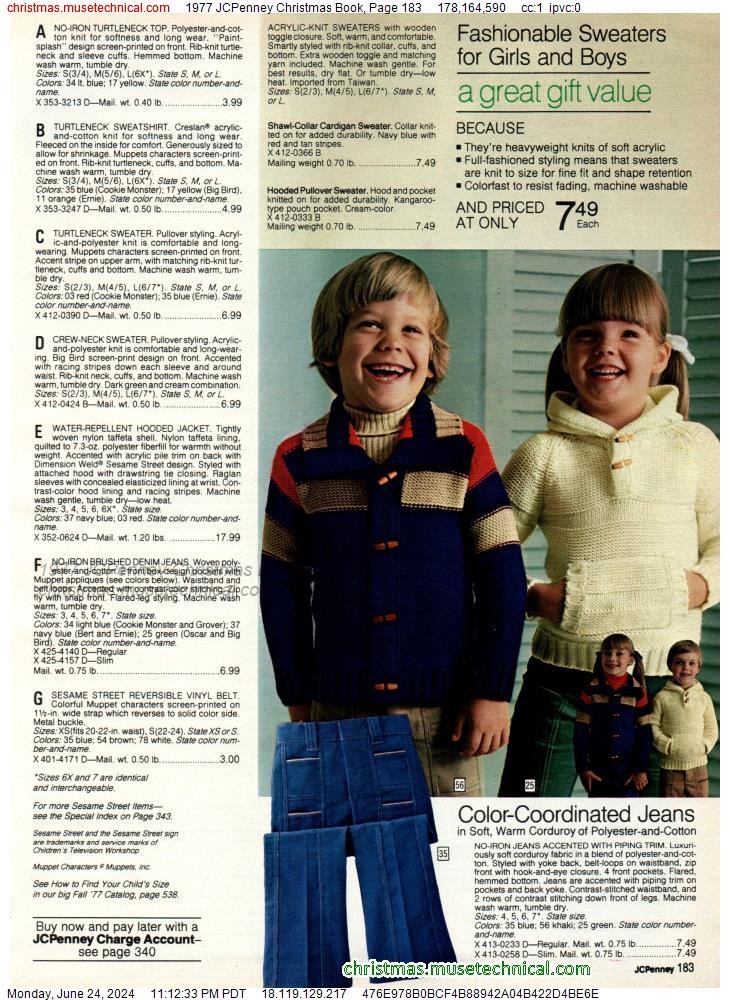 1977 JCPenney Christmas Book, Page 183