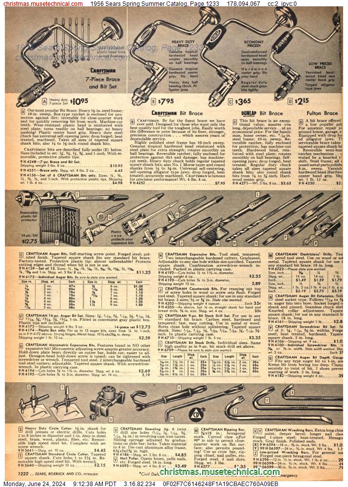 1956 Sears Spring Summer Catalog, Page 1233