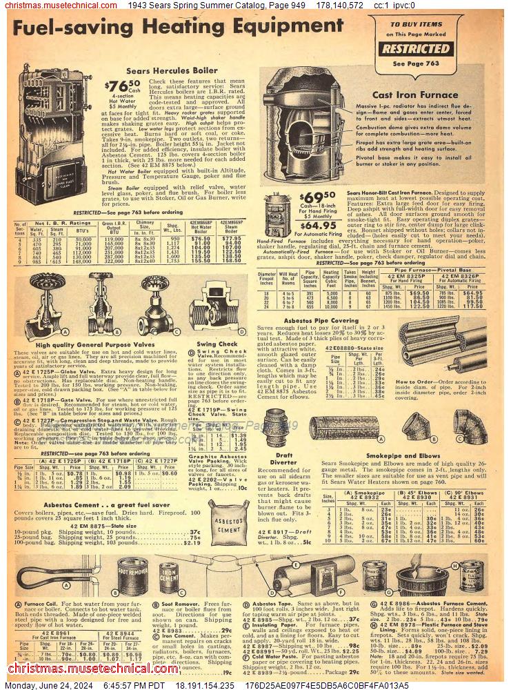 1943 Sears Spring Summer Catalog, Page 949