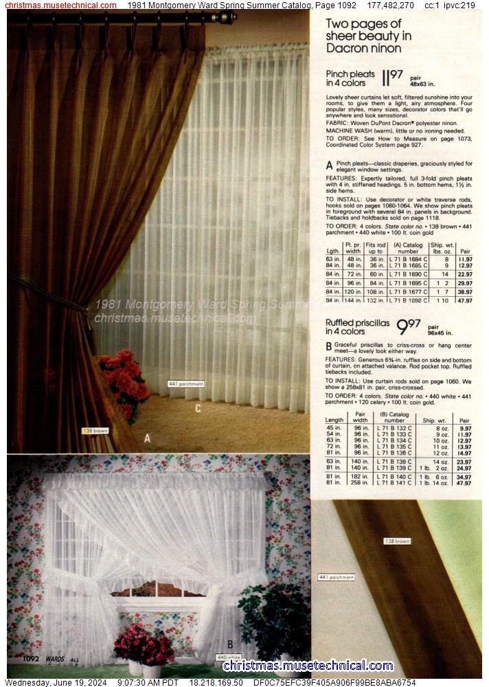 1981 Montgomery Ward Spring Summer Catalog, Page 1092
