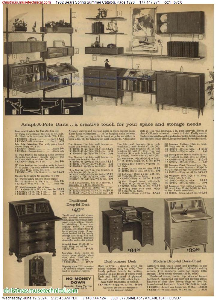 1962 Sears Spring Summer Catalog, Page 1326