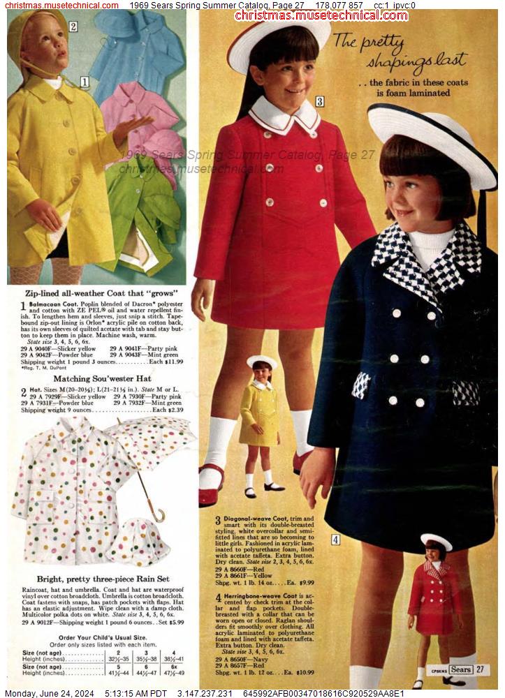 1969 Sears Spring Summer Catalog, Page 27