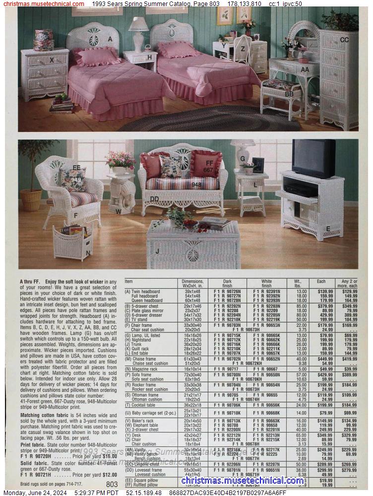 1993 Sears Spring Summer Catalog, Page 803