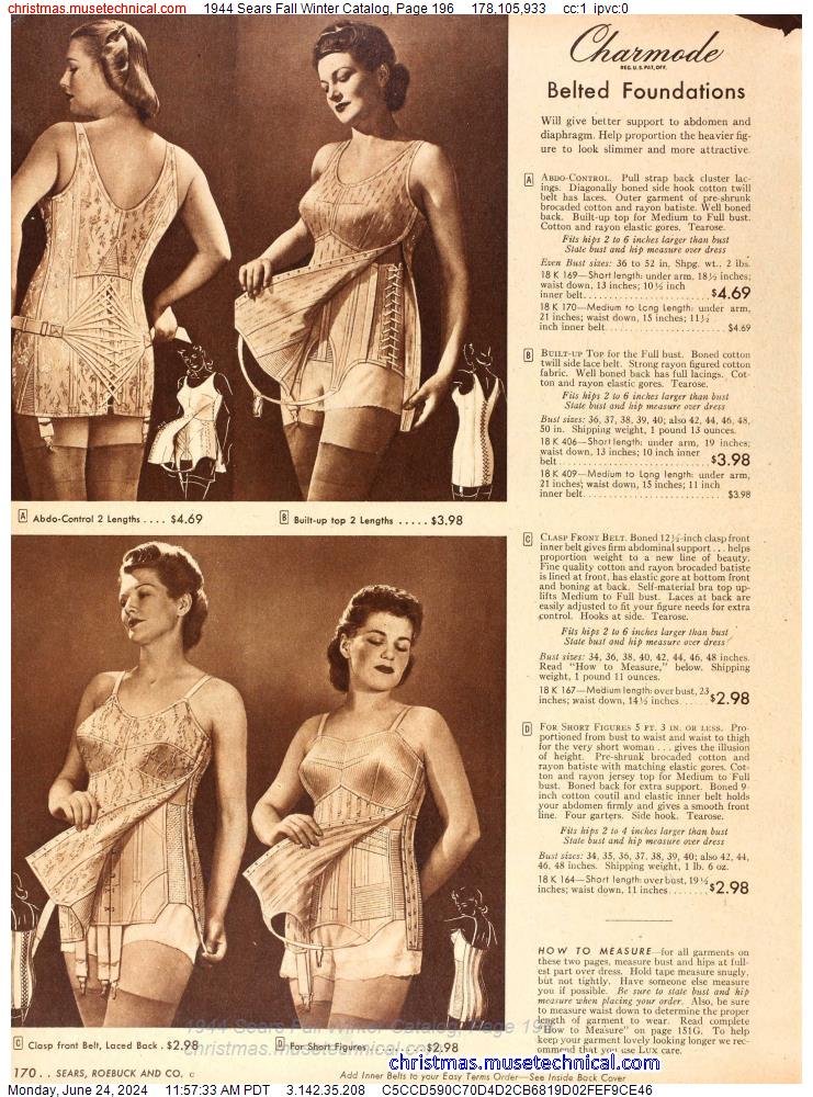 1944 Sears Fall Winter Catalog, Page 196