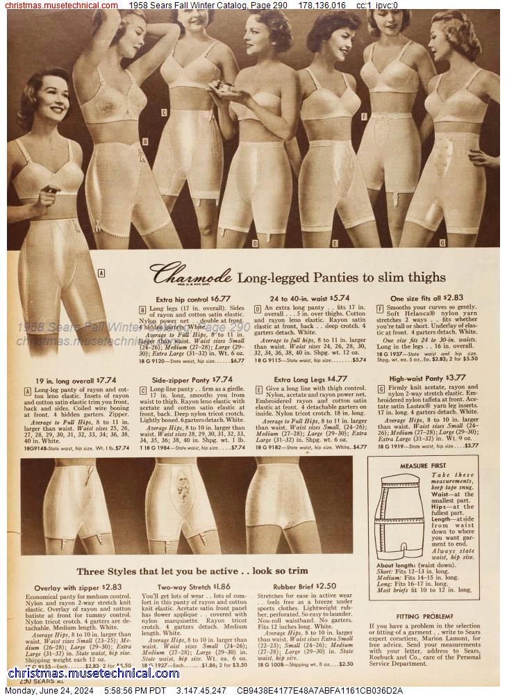 1958 Sears Fall Winter Catalog, Page 290