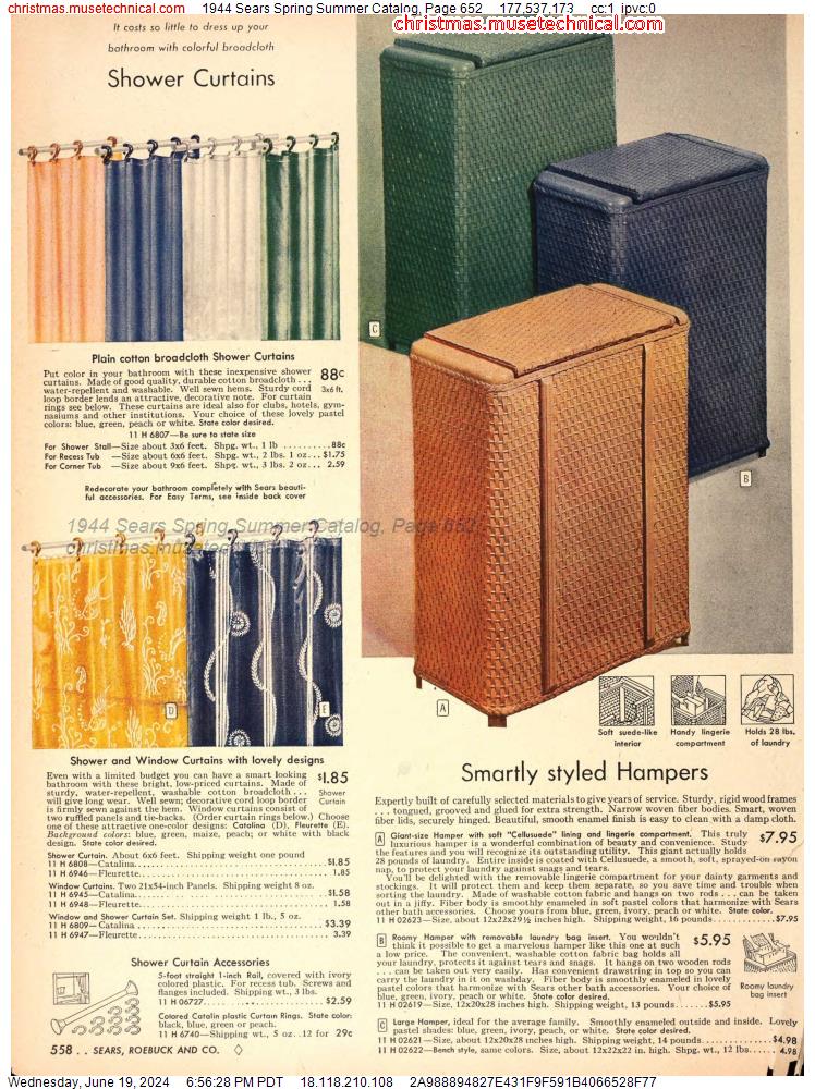 1944 Sears Spring Summer Catalog, Page 652