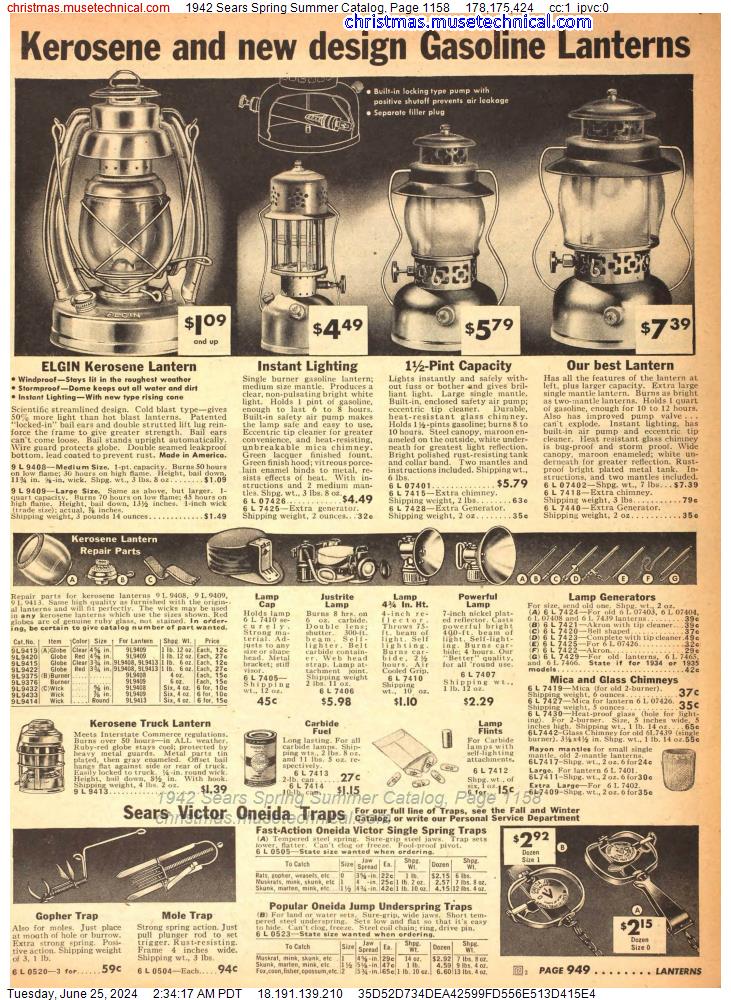 1942 Sears Spring Summer Catalog, Page 1158