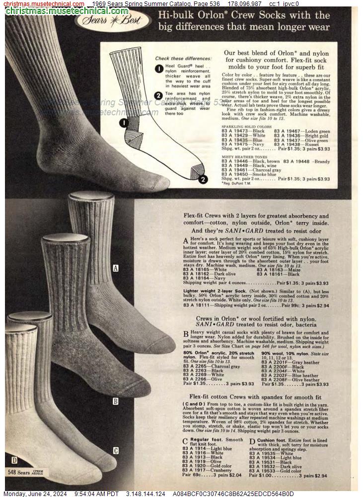 1969 Sears Spring Summer Catalog, Page 536