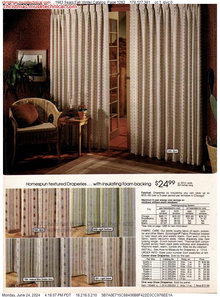 1983 Sears Fall Winter Catalog, Page 1282