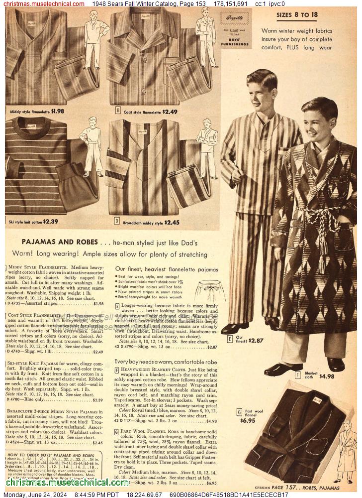 1948 Sears Fall Winter Catalog, Page 153