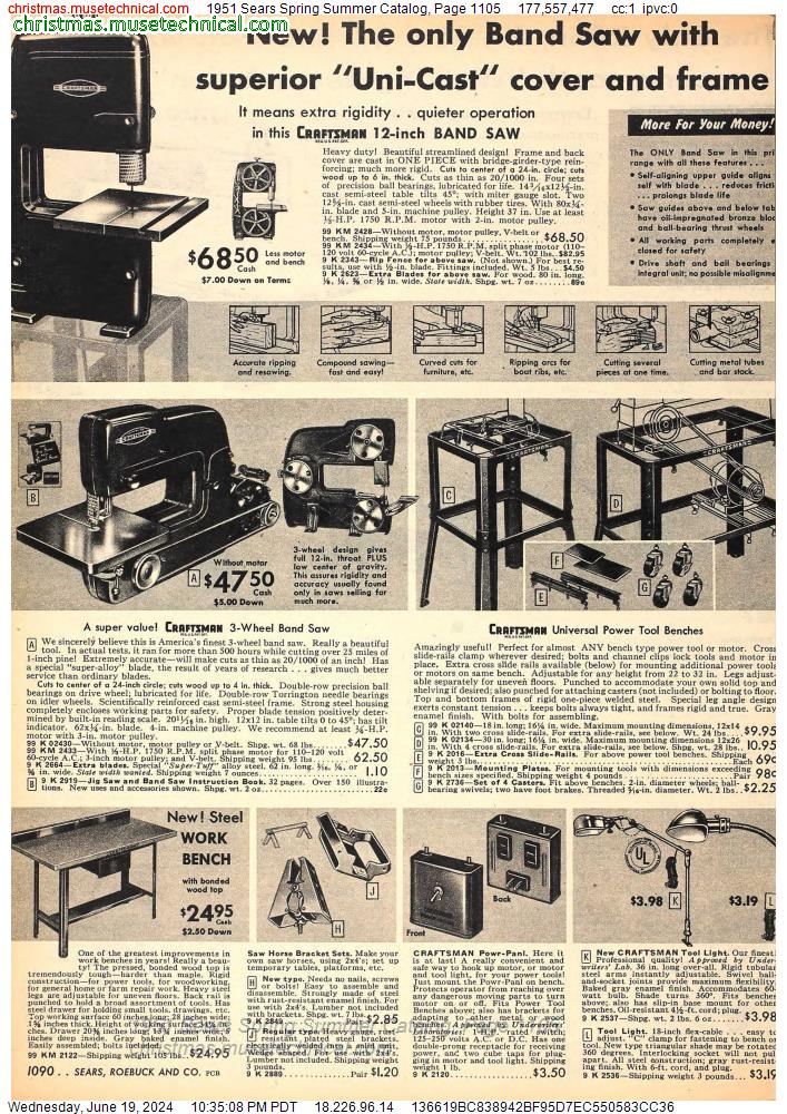 1951 Sears Spring Summer Catalog, Page 1105