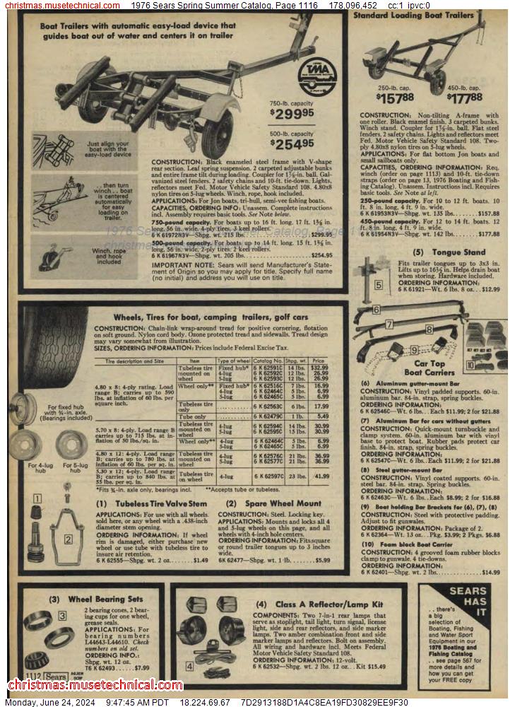 1976 Sears Spring Summer Catalog, Page 1116