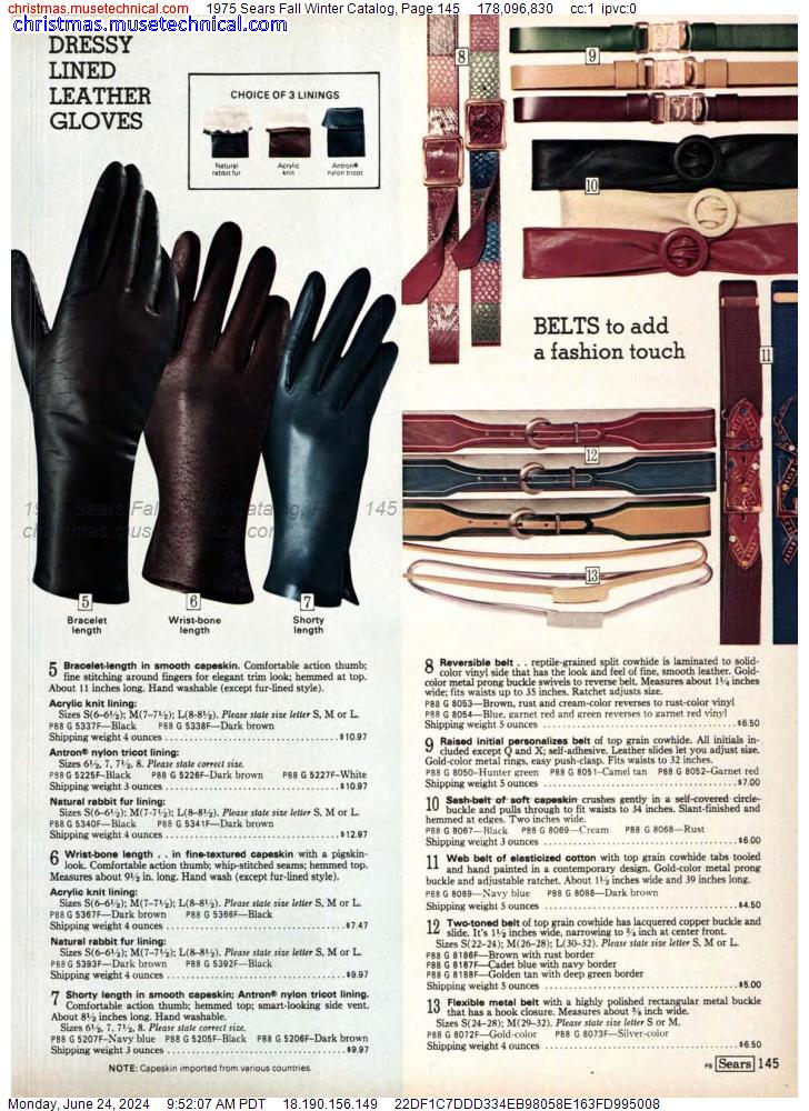 1975 Sears Fall Winter Catalog, Page 145